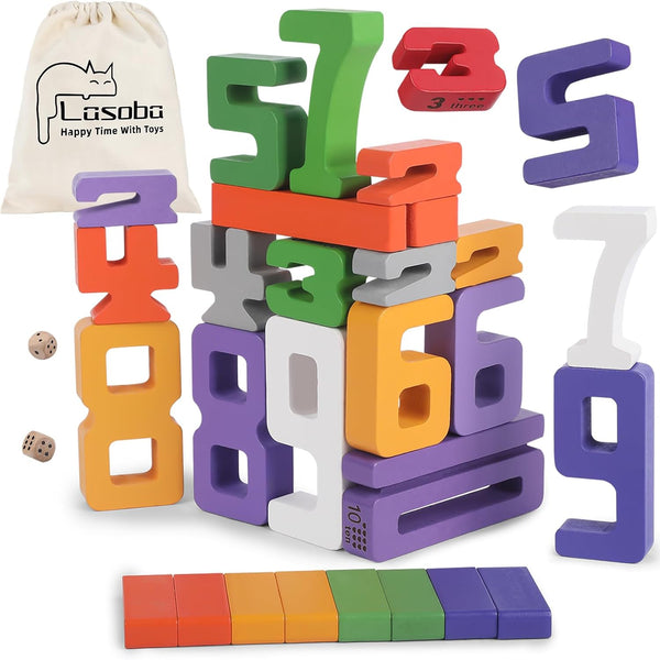 Montessori Wooden Number Blocks for Kids